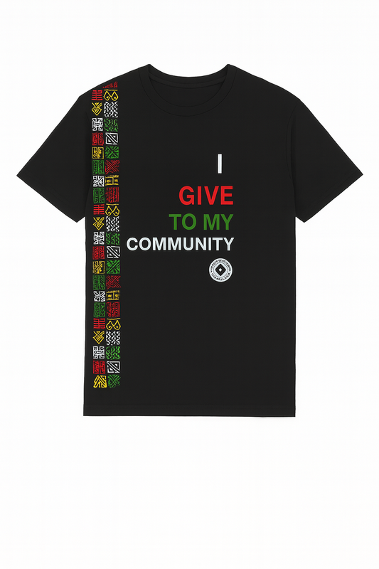 I GIVE TO MY COMMUNITY - 1 VERT STRIP  - African inspired